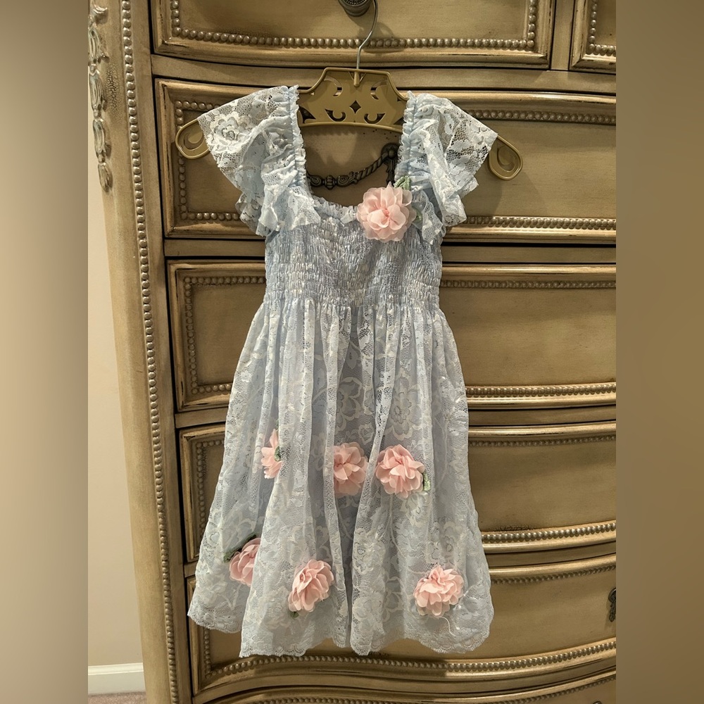 Biscotti blue and pink dress